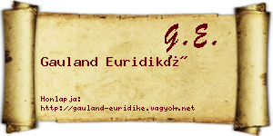 Gauland Euridiké névjegykártya